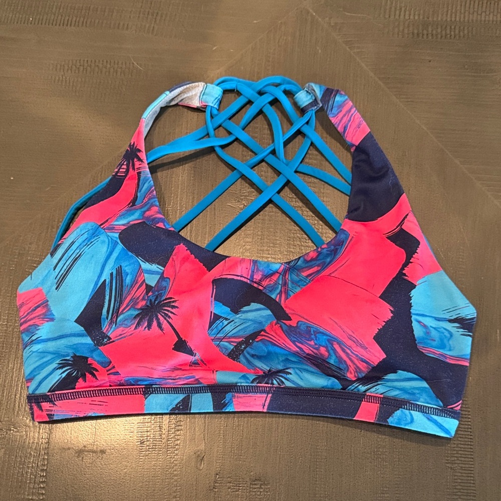 Women's Tropical Print Sports Bra